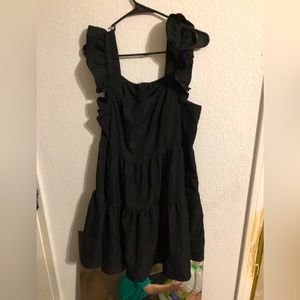 Ruffle Sleeve Flounce Dress